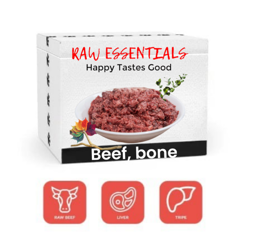 Raw Beef + Ground Bone.